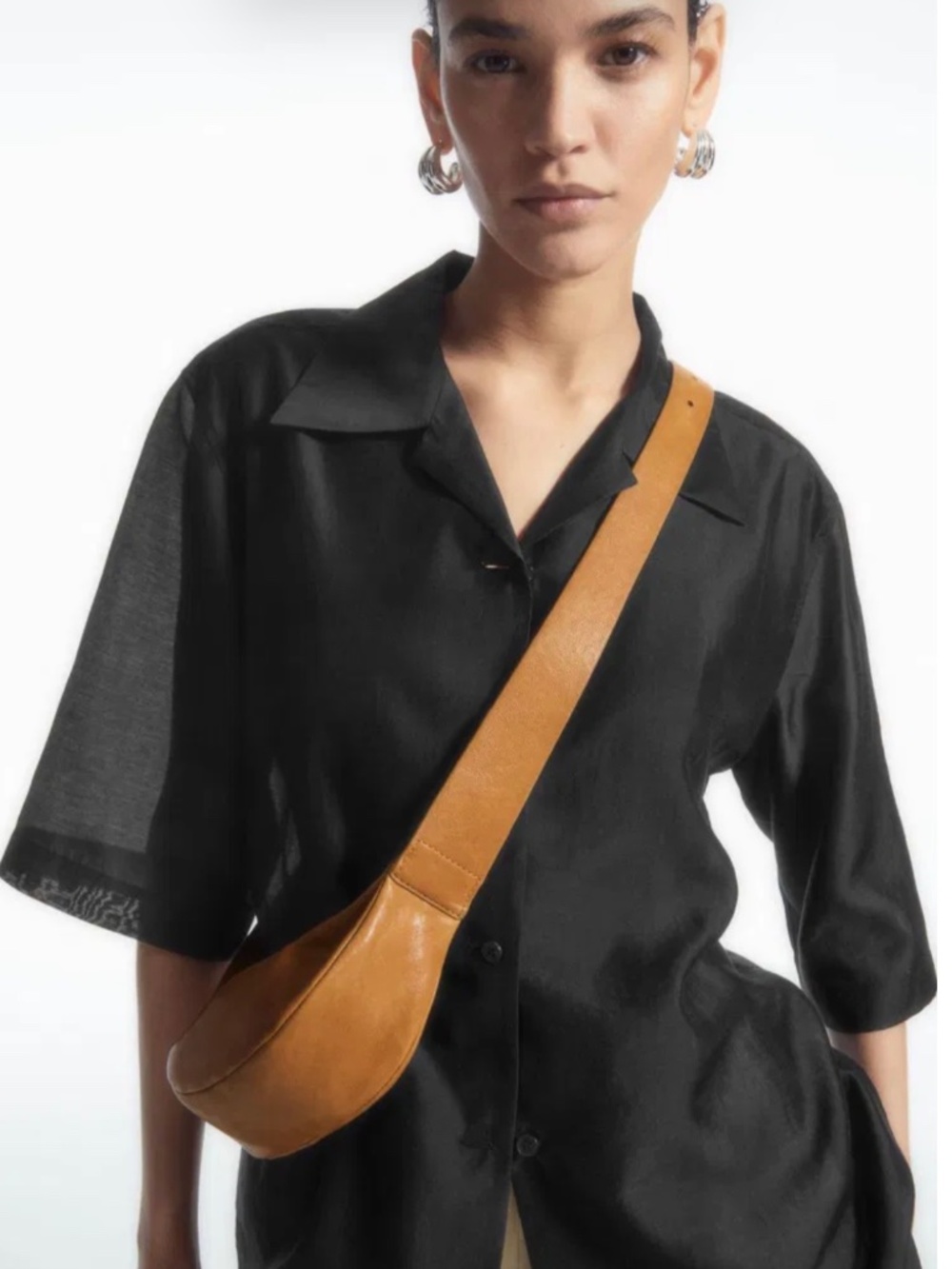 COS Brown Leather Micro Swing Bag Crossbody (NWOT)